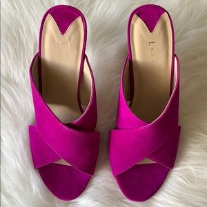 Leith NWT ✨ Cammie Block Heel Sandal 👡 Magenta